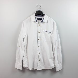 Forever 21 White Button Up - Medium